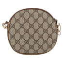 GUCCI GG Supreme Shoulder Bag PVC Beige Gold Auth SW2190-2