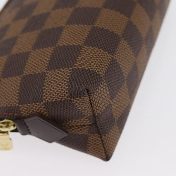 LOUIS VUITTON Damier Ebene Pochette Cosmetic PM Pouch N47516 LV Auth SW2192