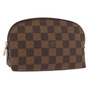 LOUIS VUITTON Damier Ebene Pochette Cosmetic PM Pouch N47516 LV Auth SW2192-1