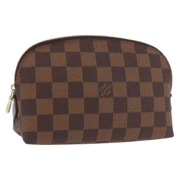 LOUIS VUITTON Damier Ebene Pochette Cosmetic PM Pouch N47516 LV Auth SW2192