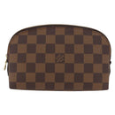 LOUIS VUITTON Damier Ebene Pochette Cosmetic PM Pouch N47516 LV Auth SW2192-13