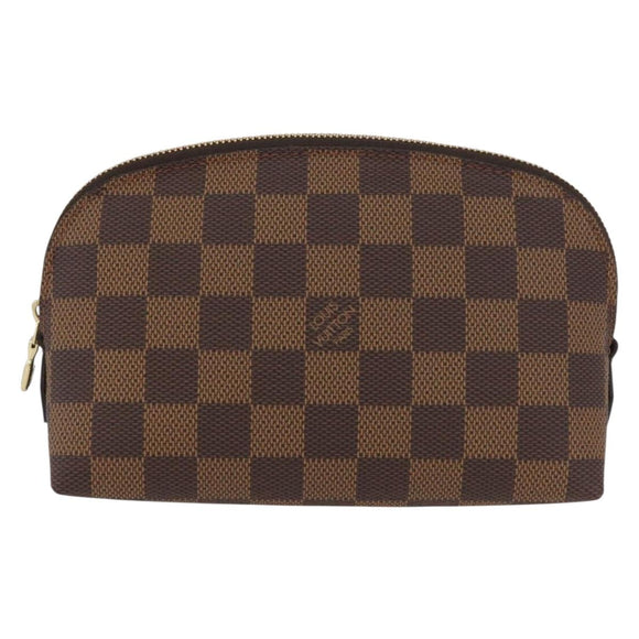 LOUIS VUITTON Damier Ebene Pochette Cosmetic PM Pouch N47516 LV Auth SW2192