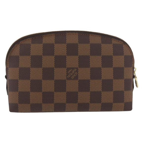 LOUIS VUITTON Damier Ebene Pochette Cosmetic PM Pouch N47516 LV Auth SW2192