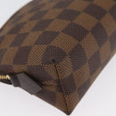 LOUIS VUITTON Damier Ebene Pochette Cosmetic PM Pouch N47516 LV Auth SW2192-7