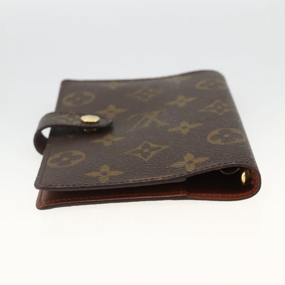 LOUIS VUITTON Monogram Agenda PM Day Planner Cover R20005 LV Auth SW2193