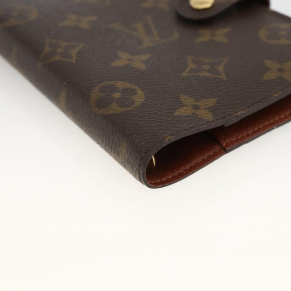 LOUIS VUITTON Monogram Agenda PM Day Planner Cover R20005 LV Auth SW2193