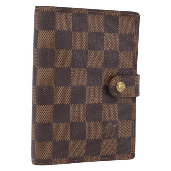LOUIS VUITTON Damier Ebene Agenda PM Day Planner Cover R20700 LV Auth SW2194