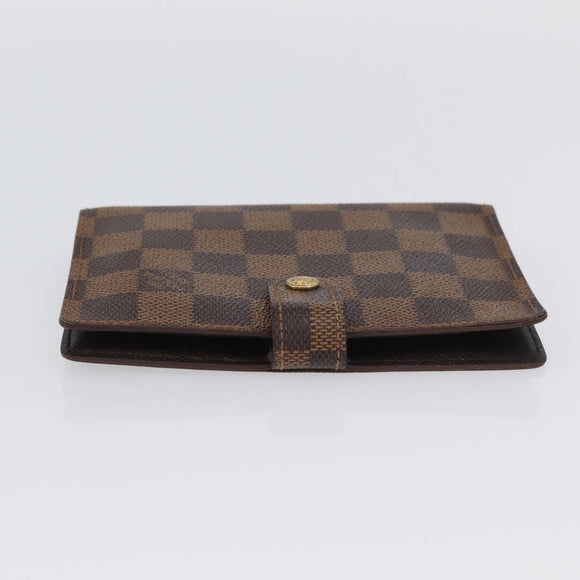 LOUIS VUITTON Damier Ebene Agenda PM Day Planner Cover R20700 LV Auth SW2194