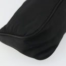 PRADA Hand Pouch Nylon Black Silver Auth SW2198-17