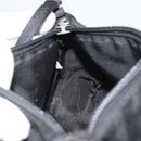 PRADA Hand Pouch Nylon Black Silver Auth SW2198-20