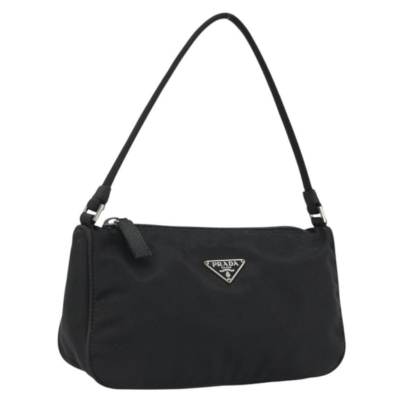 PRADA Handtasche Nylon Schwarz Silber Original SW2198