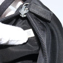 PRADA Hand Pouch Nylon Black Silver Auth SW2198-12