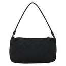 PRADA Hand Pouch Nylon Black Silver Auth SW2198-2