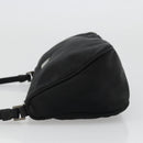PRADA Hand Pouch Nylon Black Silver Auth SW2198-4