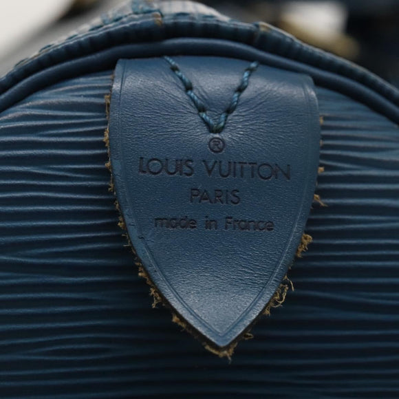 LOUIS VUITTON Epi Keepall 55 Boston Bag Toledo Blue M42955 LV Auth sw220