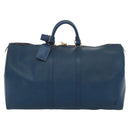 LOUIS VUITTON Epi Keepall 55 Boston Bag Toledo Blue M42955 LV Auth sw220-13