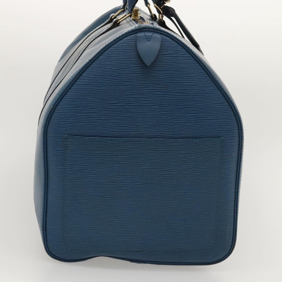 LOUIS VUITTON Epi Keepall 55 Boston Bag Toledo Blue M42955 LV Auth sw220