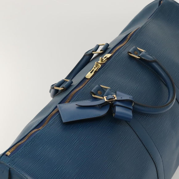 LOUIS VUITTON Epi Keepall 55 Boston Bag Toledo Blue M42955 LV Auth sw220