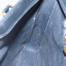 GUCCI Micro GG Supreme Tote Bag PVC Navy Gold 002 39 0149 Auth SW2203-19