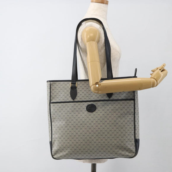 GUCCI Micro GG Supreme Tote Bag PVC Navy Gold 002 39 0149 Auth SW2203
