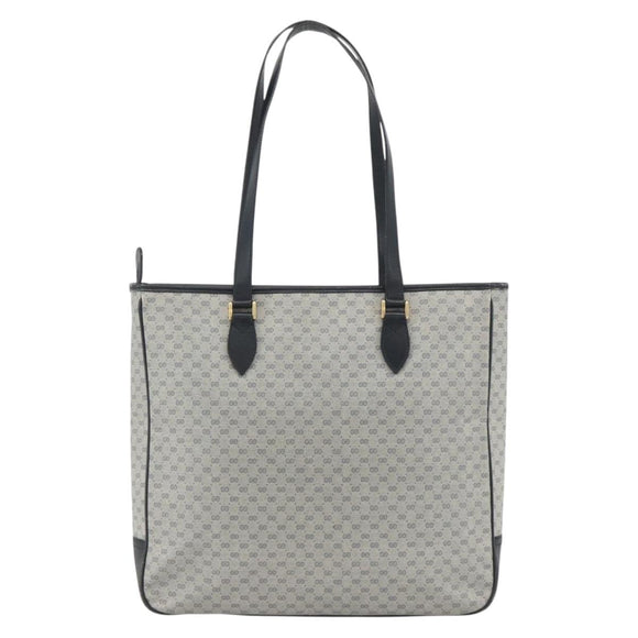 GUCCI Micro GG Supreme Tote Bag PVC Navy Gold 002 39 0149 Auth SW2203