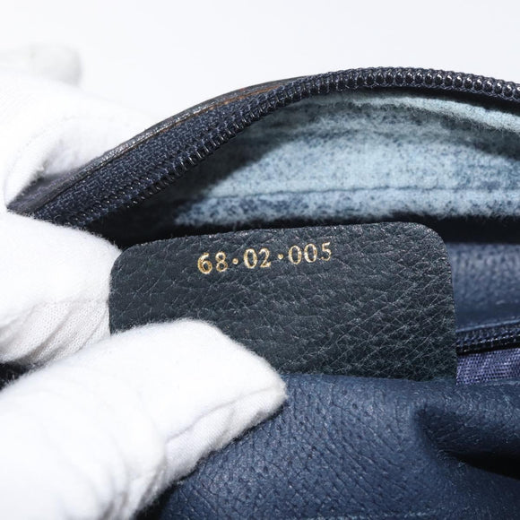 GUCCI GG Supreme Sherry Line Bag PVC Navy Gold Red 68 02 005 Auth SW2204
