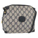 GUCCI GG Supreme Shoulder Bag PVC Navy Gold 007 58 0093 Auth SW2206-1