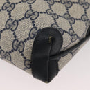 GUCCI GG Supreme Shoulder Bag PVC Navy Gold 007 58 0093 Auth SW2206-16