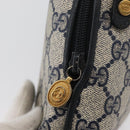 GUCCI GG Supreme Shoulder Bag PVC Navy Gold 007 58 0093 Auth SW2206-10