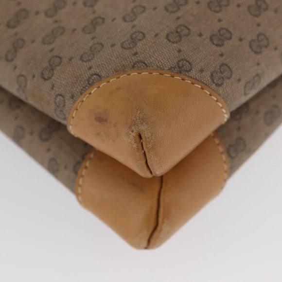GUCCI Micro GG Supreme Shoulder Bag PVC Beige Gold 007 49 5548 Auth SW2207