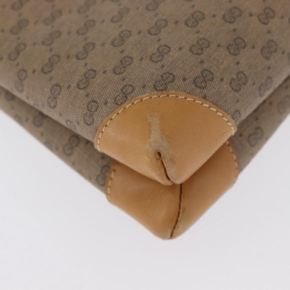 GUCCI Micro GG Supreme Shoulder Bag PVC Beige Gold 007 49 5548 Auth SW2207