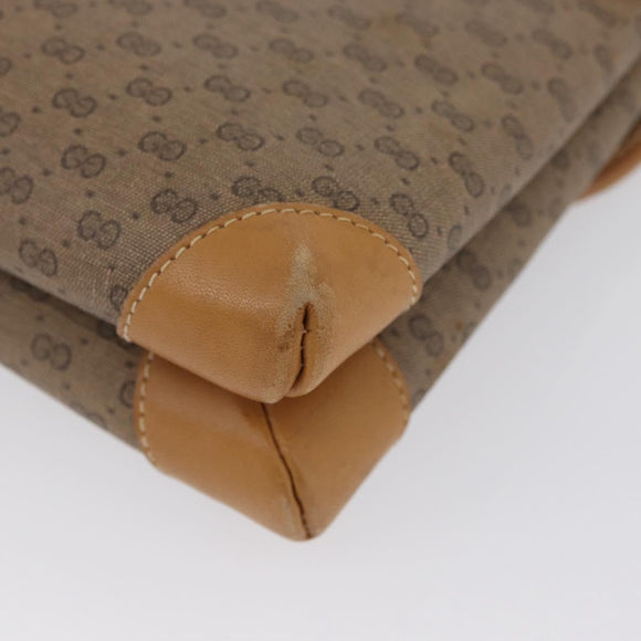 GUCCI Micro GG Supreme Shoulder Bag PVC Beige Gold 007 49 5548 Auth SW2207