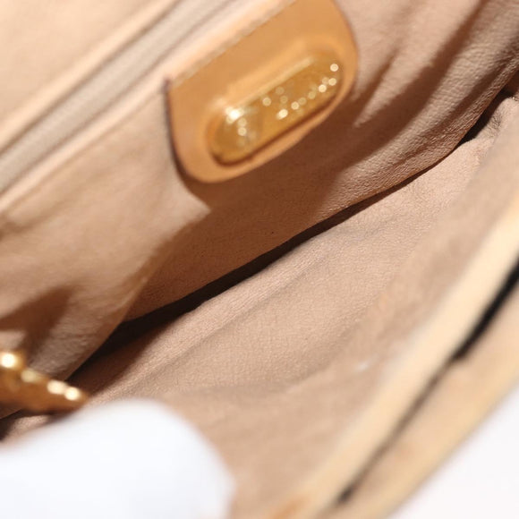 GUCCI Micro GG Supreme Shoulder Bag PVC Beige Gold 007 49 5548 Auth SW2207