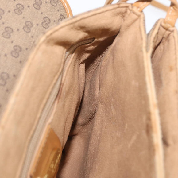 GUCCI Micro GG Supreme Shoulder Bag PVC Beige Gold 007 49 5548 Auth SW2207