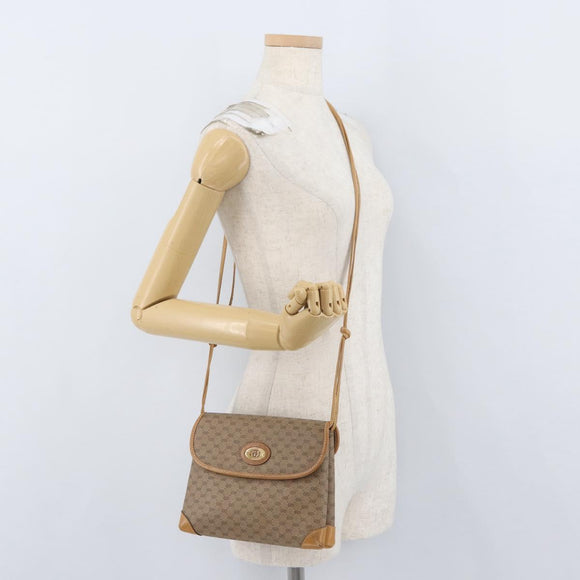 GUCCI Micro GG Supreme Shoulder Bag PVC Beige Gold 007 49 5548 Auth SW2207