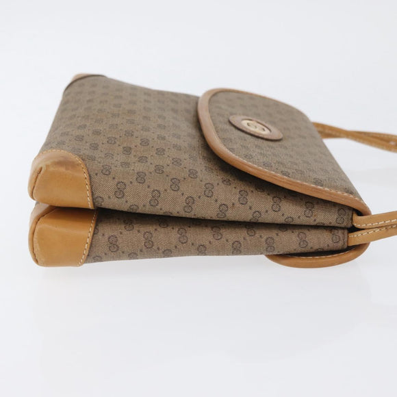 GUCCI Micro GG Supreme Shoulder Bag PVC Beige Gold 007 49 5548 Auth SW2207