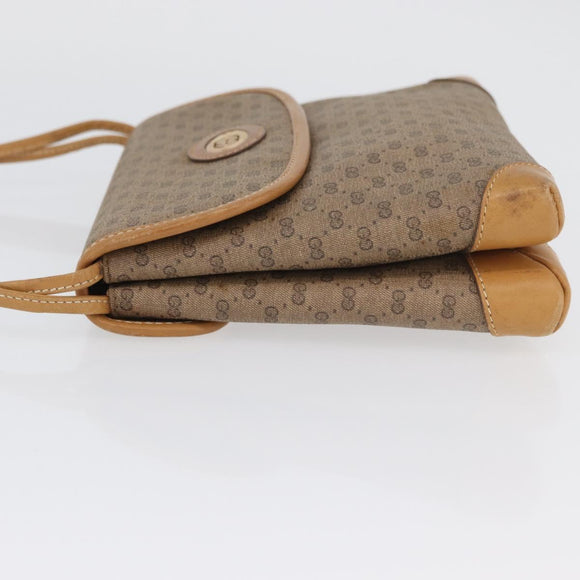 GUCCI Micro GG Supreme Shoulder Bag PVC Beige Gold 007 49 5548 Auth SW2207