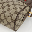 GUCCI GG Supreme Web Sherry Line Shoulder Bag PVC Beige Gold Red Auth SW2209-10