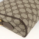GUCCI GG Supreme Web Sherry Line Shoulder Bag PVC Beige Gold Red Auth SW2209-13