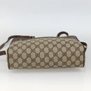GUCCI GG Supreme Web Sherry Line Shoulder Bag PVC Beige Gold Red Auth SW2209-9