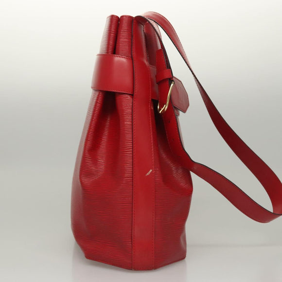 LOUIS VUITTON Epi Sac Depaule PM Shoulder Bag Red M80207 LV Auth sw221
