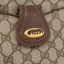 GUCCI GG Supreme Shoulder Bag PVC Beige Gold Auth SW2211-14
