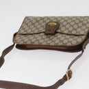 GUCCI GG Supreme Shoulder Bag PVC Beige Gold Auth SW2211-6