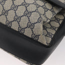 GUCCI GG Supreme Sherry Line Bag PVC Navy Gold Red 904 02 084 Auth SW2212-15