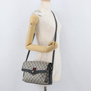 GUCCI GG Supreme Sherry Line Bag PVC Navy Gold Red 904 02 084 Auth SW2212-24