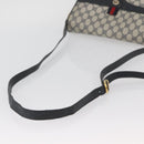 GUCCI GG Supreme Sherry Line Bag PVC Navy Gold Red 904 02 084 Auth SW2212-7