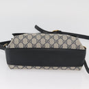 GUCCI GG Supreme Sherry Line Bag PVC Navy Gold Red 904 02 084 Auth SW2212-5