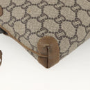 GUCCI GG Plus Supreme Shoulder Bag PVC Beige Gold Auth SW2213-14