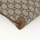 GUCCI GG Plus Supreme Shoulder Bag PVC Beige Gold Auth SW2213-16