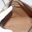 GUCCI GG Plus Supreme Shoulder Bag PVC Beige Gold Auth SW2213-11